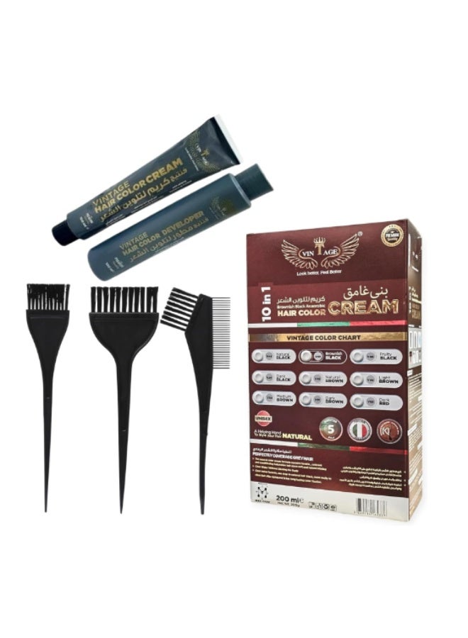 Vintage Apple Anaerobic Hair Cream – 100% Organic Hair Dye and Natural Hair Color Cream, 200ml (10-in-1), offered in three unique shades and scents. 5 Pack of (Reddish Brown) - Image 5